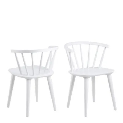 Ida Dining Chair in White Set of 2