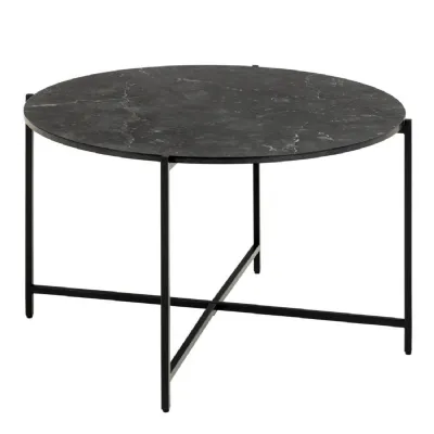 Lamoine Round Coffee Table in Matt Black