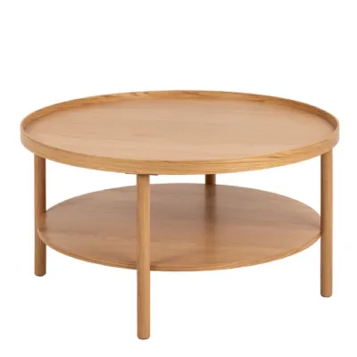Banbury Round Coffee Table in Oak 80x42cm