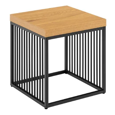 Strington Side Table in Black and Oak