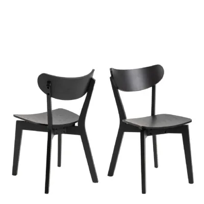 Roxby Dining Chairs in Black Set of 2