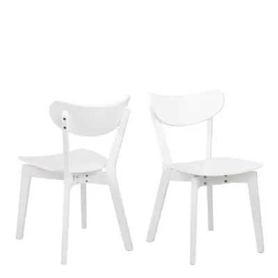 Roxby Dining Chair in White Set of 2