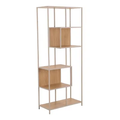 Seaford Bookcase With 5 Shelves in Oak & Grey