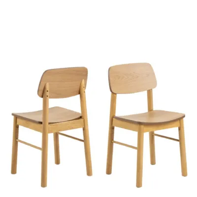 Barlow Dining Chair in Matt Oak Set of 2