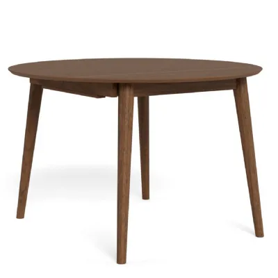 Montreux Round Extending Dining Table in Walnut 115 to 154cm