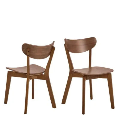 Roxby Dining Chairs in Walnut Set of 2