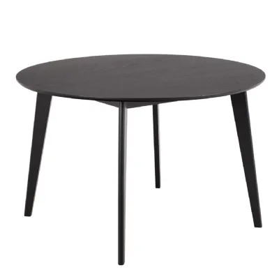 Roxby Round Dining Table in Matt Black 120x76cm