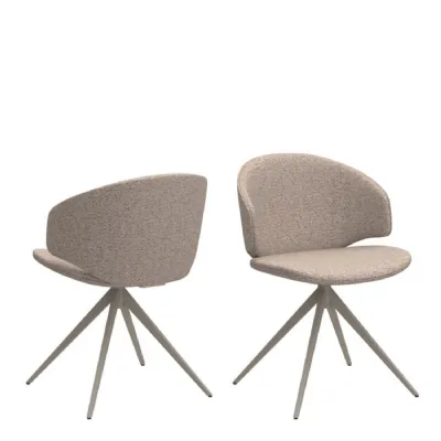 Ella Swivel Beige Dining Chair