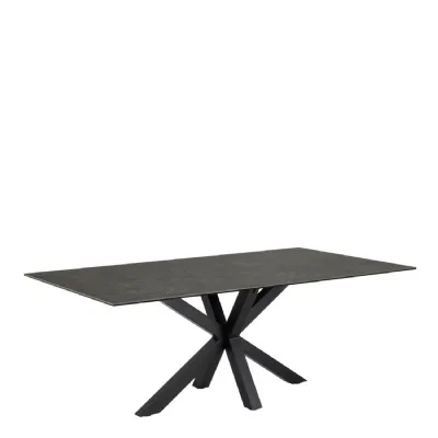Heaven Dining Table with Ceramic Black Top