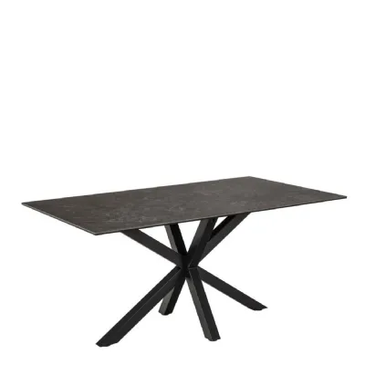 Heaven Dining Table in Ceramic Black Top 160x75.5cm