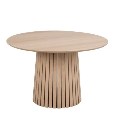 Christo Round Dining Table in White Oak