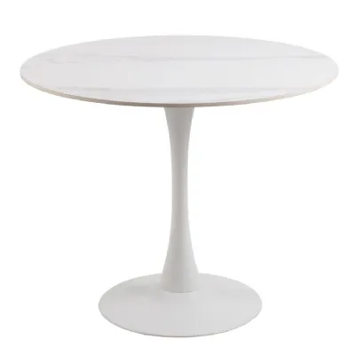 Malta Round Dining Table in White