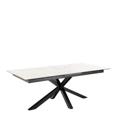 Heaven Extendable Dining Table with Ceramic White Top 200cm