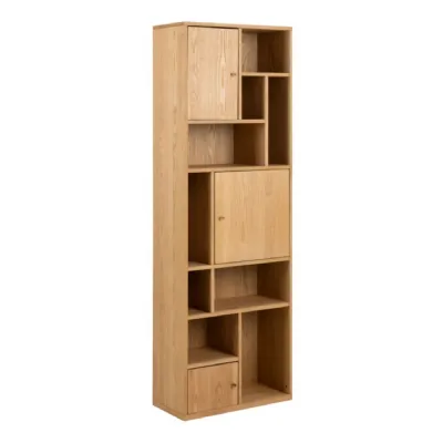 Rangoon 3 Door Bookcase in Oak