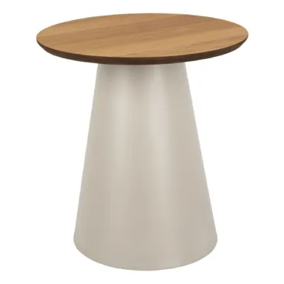 Soli Round Coffee Table in Oak Grey 45x48cm