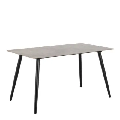 Wicklow Rectangular Dining Table in Grey Black