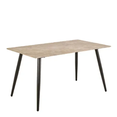 Wicklow Ceramic Dining Table Brown Black