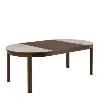 Southampton Round Extendable Dining Table in Cream Ceramic 120 220 x 120 x 75cm