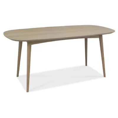Scandi Light Oak Wood 6 Seater Dining Table