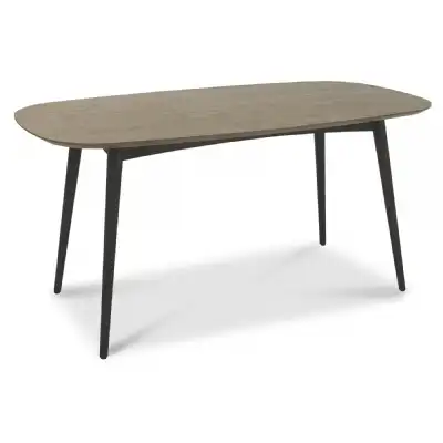Weathered Oak Dining Table Dark Legs