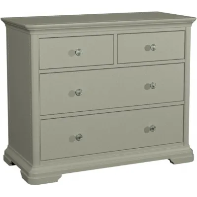 Blue Grey Wooden 2 Over 2 Chest of Drawers