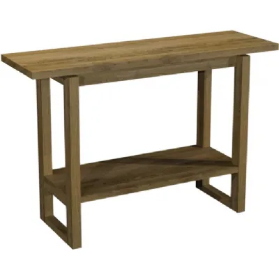 Rustic Oak Console Table Oiled Finish