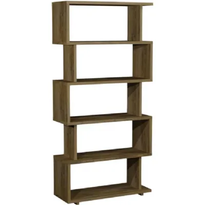 Rustic Oak Open Display Shelving Unit Oiled Finish