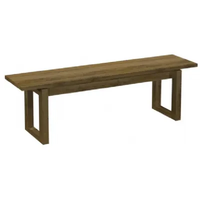 Rustic Oak Dining Bench Timber Frame and Oiled Finish