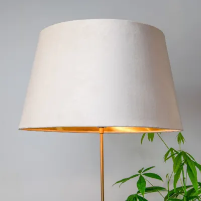 Ivory Velvet Shade With Gold Lining 50cm