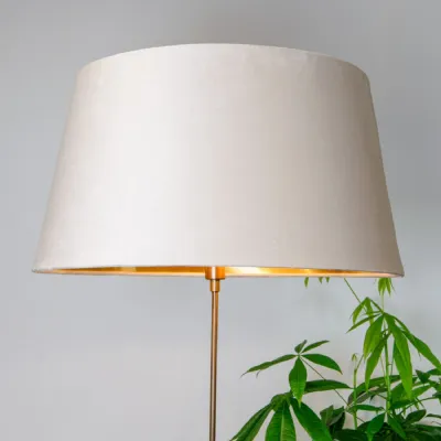 Ivory Velvet Shade With Gold Lining 56cm