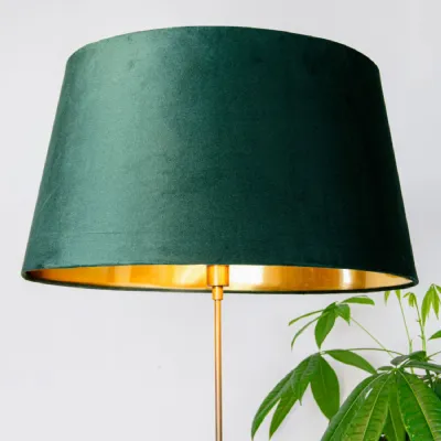 Green Velvet Shade With Gold Lining 56CM