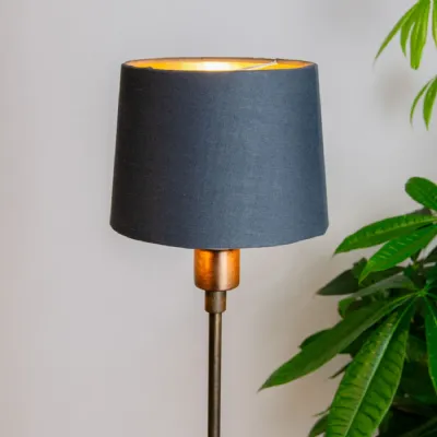 Charcoal Shade with Gold Lining 15cm Clip