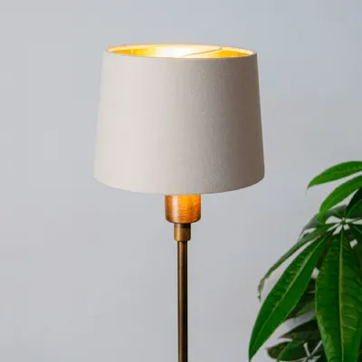 Soft Latte Shade With Gold Lining 15cm Clip