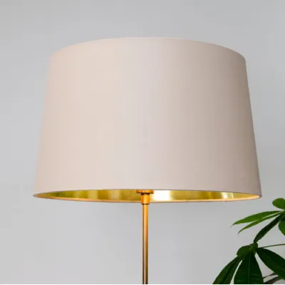 Soft Latte Shade With Gold Lining 40cm
