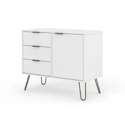 Small Sideboard With 1 Door, 3 Drawers