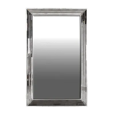 Large Faceted Framed Wall Mirror