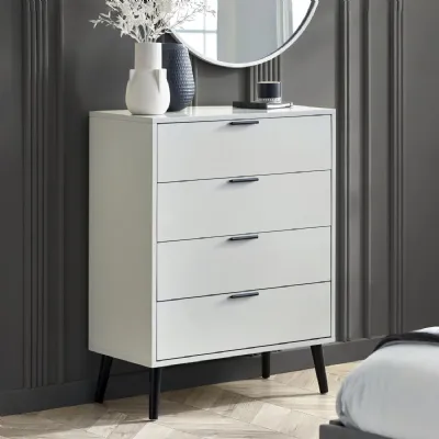 Alba 4 Drawer Wide Chest Silk Grey