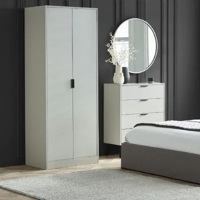 Alba 2 Door Wardrobe Silk Grey