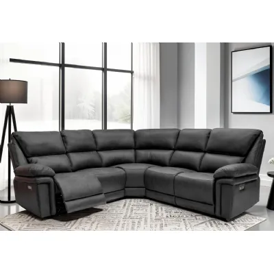 ALBANY FABRIC 2 CORNER 2 ELECTRIC RECLINER GROUP CHARCOAL
