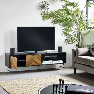 Alvin Black and Natural Wood Effect 65