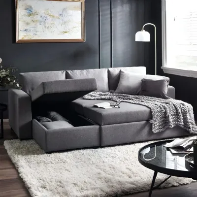 Angel Sofabed With Storage Light Grey