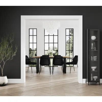 Antibes Russet And Black Dining Table