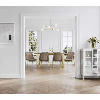 Antibes Russet And Gold Dining Table