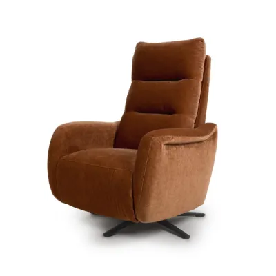 Cinnamon Fabric Pocket Sprung Swivel Power Recliner Armchair
