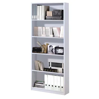 Satin White 5 Shelf Bookcase