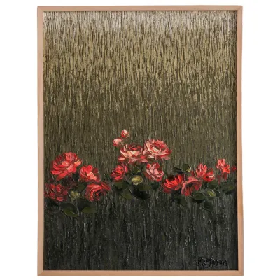 Harvet Flowers Textured Red