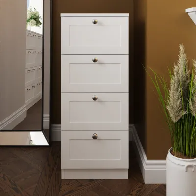 Artus Shaker 4 Drawer Chest Of Drawers Matt White