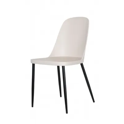 Calico Duo Dining Chair With Black Metal Legs