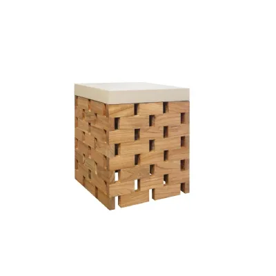 Aspect White Jenga Side Table