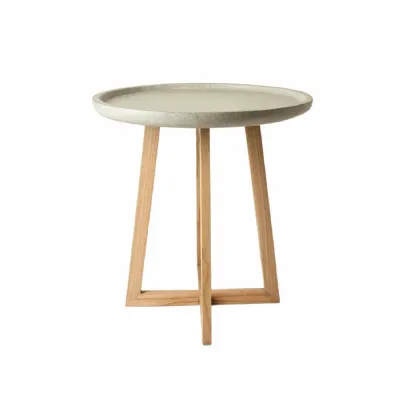 Modern Polymer Concrete Round Raised Dish Top Bistro Table